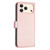 iPhone 18 Pro / 17 Pro Four-leaf Embossed Leather Phone Case - Pink