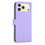 iPhone 18 Pro / 17 Pro Four-leaf Embossed Leather Phone Case - Purple