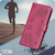 iPhone 18 Pro / 17 Pro Four-leaf Embossed Leather Phone Case - Rose Red