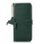 iPhone 18 Pro / 17 Pro Genuine Leather Litchi Texture RFID Leather Phone Case - Green