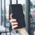 iPhone 18 Pro / 17 Pro Geometric Pattern RFID Leather Phone Case - Black