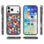 iPhone 18 Pro / 17 Pro Glittering Crystal Red Heart Pattern Magnetic Phone Case - Black