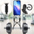 iPhone 18 Pro / 17 Pro Integrated Card Bag Solid Color Liquid Silicone Phone Case Gen2 with Short Lanyard - Black