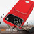 iPhone 18 Pro / 17 Pro Integrated Card Bag Solid Color Liquid Silicone Phone Case with Lanyard - Red