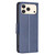 iPhone 18 Pro / 17 Pro Lambskin Texture Pure Color Flip Leather Phone Case - Blue