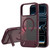 iPhone 18 Pro / 17 Pro LeReach Le-Chic Series Invisible Holder Magnetic Phone Case - Cherry Red