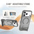 iPhone 18 Pro / 17 Pro LeReach Le-Chic Series Invisible Holder Magnetic Phone Case - Grey