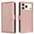 iPhone 18 Pro / 17 Pro Litchi Texture RFID Anti-theft Leather Phone Case - Gold