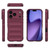 iPhone 18 Pro / 17 Pro Magic Shield TPU + Flannel Phone Case - Wine Red