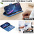 iPhone 18 Pro / 17 Pro Magnetic Buckle Rhombus Texture Leather Phone Case - Blue