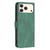 iPhone 18 Pro / 17 Pro Magnetic Buckle Rhombus Texture Leather Phone Case - Green