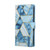 iPhone 18 Pro / 17 Pro Marble Bronzing Stitching Leather Phone Case - Blue