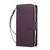 iPhone 18 Pro / 17 Pro Nine-card Slots Zipper Wallet Bag Leather Phone Case - Dark Purple