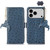 iPhone 18 Pro / 17 Pro Ostrich Pattern Genuine Leather RFID Phone Case - Blue