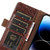 iPhone 18 Pro / 17 Pro Ostrich Pattern Genuine Leather RFID Phone Case - Coffee