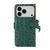 iPhone 18 Pro / 17 Pro Ostrich Pattern Genuine Leather RFID Phone Case - Green