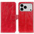 iPhone 18 Pro / 17 Pro Retro Crazy Horse Texture Horizontal Flip Leather Phone Case - Red