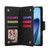 iPhone 18 Pro / 17 Pro Rivet Buckle 9 Cards Three Fold Leather Phone Case - Black