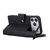 iPhone 18 Pro / 17 Pro Rivet Buckle 9 Cards Three Fold Leather Phone Case - Black