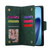 iPhone 18 Pro / 17 Pro Rivet Buckle 9 Cards Three Fold Leather Phone Case - Green