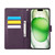 iPhone 18 Pro / 17 Pro Rose Flower Embossed 3-Card Slots Leather Phone Case - Deep Purple