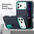iPhone 18 Pro / 17 Pro Rugged PC + Silicone Phone Case with Holder - Dark Blue+Light Green