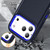 iPhone 18 Pro / 17 Pro Rugged PC + Silicone Phone Case with Holder - Dark Blue+Royal Blue