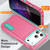 iPhone 18 Pro / 17 Pro Rugged PC + Silicone Phone Case with Holder - Rose Red+Light Green
