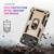 iPhone 18 Pro / 17 Pro Shockproof TPU Hybrid PC Phone Case with Holder - Gold
