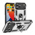 iPhone 18 Pro / 17 Pro Shockproof TPU Hybrid PC Phone Case with Holder - Silver