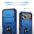 iPhone 18 Pro / 17 Pro Sliding Camshield TPU + PC Phone Case with Holder - Navy Blue