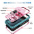 iPhone 18 Pro / 17 Pro Sliding Camshield TPU + PC Phone Case with Holder - Pink+Green