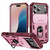 iPhone 18 Pro / 17 Pro Sliding Camshield TPU + PC Phone Case with Holder - Pink+Rose Red