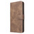 iPhone 18 Pro / 17 Pro Solid Color Calfskin Texture RFID Vegan Leather Phone Case - Brown