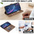 iPhone 18 Pro / 17 Pro Solid Color Calfskin Texture RFID Vegan Leather Phone Case - Brown