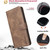 iPhone 18 Pro / 17 Pro Solid Color Calfskin Texture RFID Vegan Leather Phone Case - Brown
