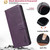 iPhone 18 Pro / 17 Pro Solid Color Calfskin Texture RFID Vegan Leather Phone Case - Purple