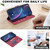 iPhone 18 Pro / 17 Pro Solid Color Calfskin Texture RFID Vegan Leather Phone Case - Red