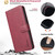 iPhone 18 Pro / 17 Pro Solid Color Calfskin Texture RFID Vegan Leather Phone Case - Red