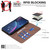 iPhone 18 Pro / 17 Pro Splicing Color Hollow Flower Pattern RFID Leather Phone Case - Brown