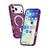 iPhone 18 Pro / 17 Pro Terminator Style Glitter Powder MagSafe Magnetic Phone Case - Cherry Red