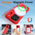 iPhone 18 Pro / 17 Pro Wave Texture MagSafe Magnetic Liquid Silicone Phone Case - Red