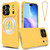 iPhone 18 Pro / 17 Pro Wave Texture MagSafe Magnetic Liquid Silicone Phone Case - Yellow