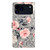 iPhone 18 Pro 3D Pattern Leather Phone Case - Gray Base Flower