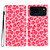 iPhone 18 Pro 3D Pattern Leather Phone Case - Pink Leopard Print