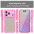 iPhone 18 Pro Armor Glaze PC Hybrid TPU Phone Case - Pink