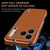 iPhone 18 Pro AZNS Electroplated Edge Carbon Fiber Texture Phone Case - Brown