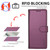 iPhone 18 Pro BETOPNICE Pearlescent RFID Vegan Leather Phone Case with Strap - Purple