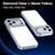 iPhone 18 Pro Bright Color Blocking Camera Bracket Magnetic Phone Case - White