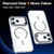 iPhone 18 Pro Bright Color Clear MagSafe Lens Frame Holder Phone Case - Black
